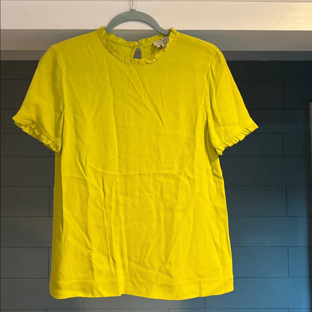Kate Spade Neon Yellow Textured Top